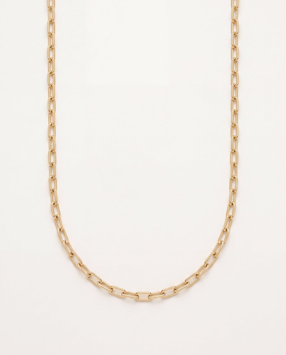 18KT Gold Filled Necklaces, Gold Filled Paperclip Chain | 2mm Link | 18–24 Inch by HAUS OF MONOGRAM