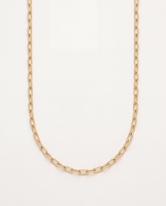 18KT Gold Filled Necklaces, Gold Filled Paperclip Chain | 2mm Link | 18–24 Inch by HAUS OF MONOGRAM