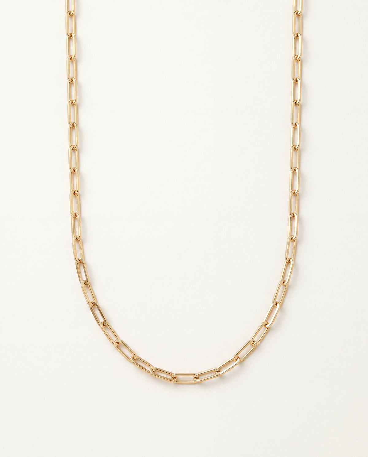18KT Gold Filled Necklaces, Gold Filled Paperclip Chain | 3.5mm Width | 18–24 Inch by HAUS OF MONOGRAM