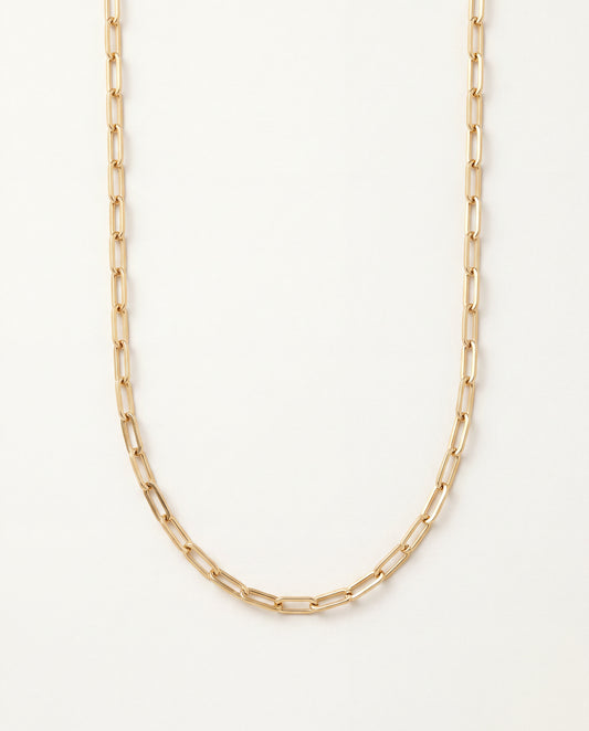 18KT Gold Filled Necklaces, Gold Filled Paperclip Chain | 3.5mm Width | 18–24 Inch by HAUS OF MONOGRAM