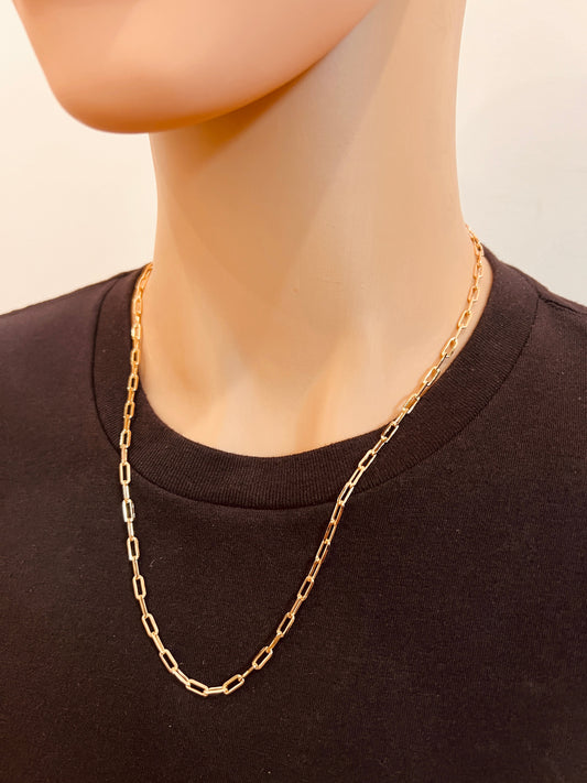 18KT Gold Filled Necklaces, Gold Filled Paperclip Chain | 3.5mm Width | 18–24 Inch by HAUS OF MONOGRAM