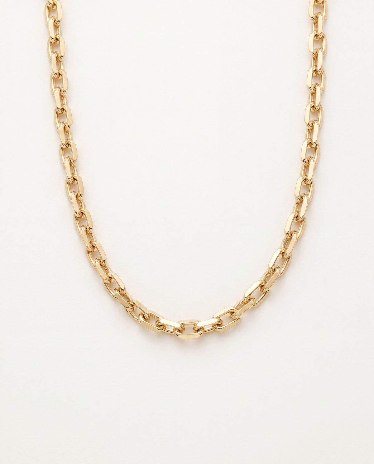 18KT Gold Filled Necklaces, Gold Filled Paperclip Chain | 6mm Necklace | 18–24 Inch by HAUS OF MONOGRAM