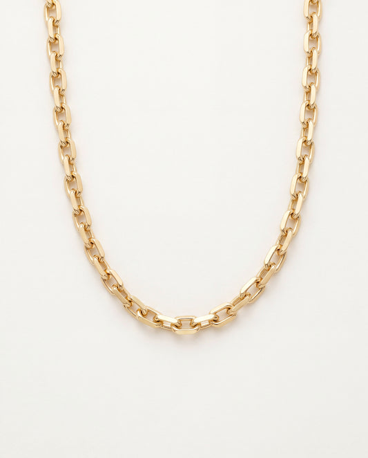 18KT Gold Filled Necklaces, Gold Filled Paperclip Chain | 6mm Necklace | 18–24 Inch by HAUS OF MONOGRAM