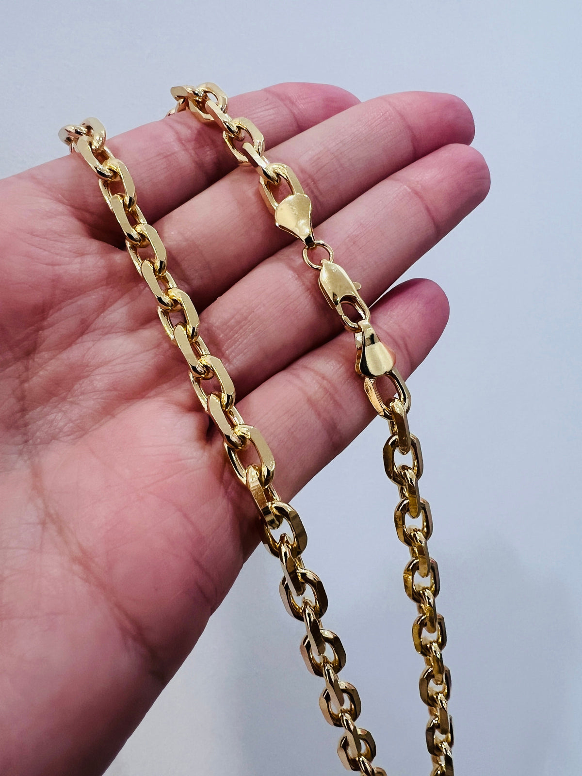 18KT Gold Filled Necklaces, Gold Filled Paperclip Chain | 6mm Necklace | 18–24 Inch by HAUS OF MONOGRAM