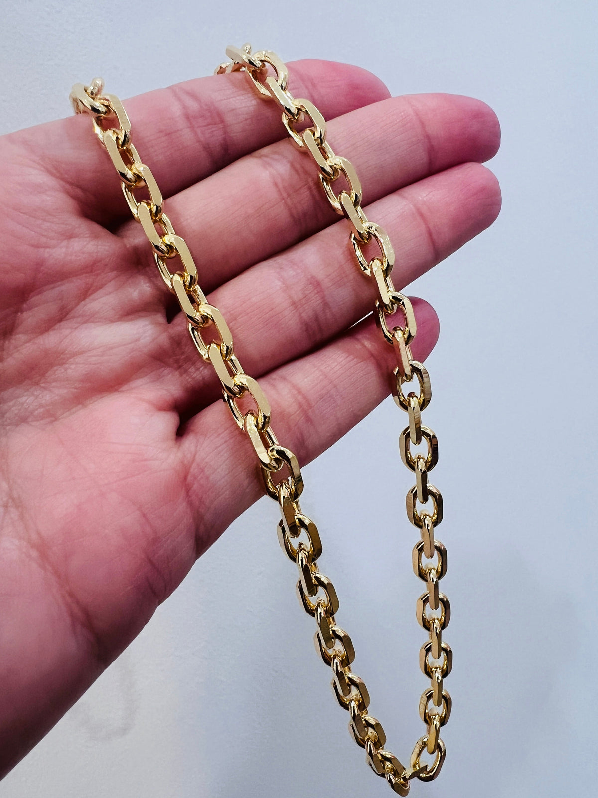 18KT Gold Filled Necklaces, Gold Filled Paperclip Chain | 6mm Necklace | 18–24 Inch by HAUS OF MONOGRAM