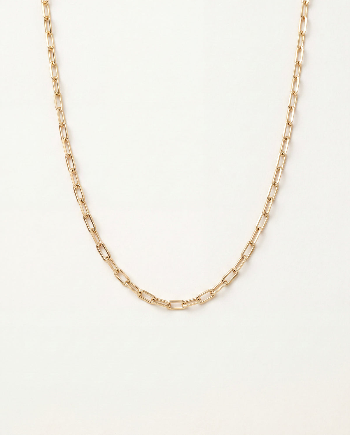 18KT Gold Filled Necklaces, Gold Filled Paperclip Necklace | 1.2mm Chain | 14–30 Inch by HAUS OF MONOGRAM