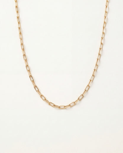 18KT Gold Filled Necklaces, Gold Filled Paperclip Necklace | 1.2mm Chain | 14–30 Inch by HAUS OF MONOGRAM