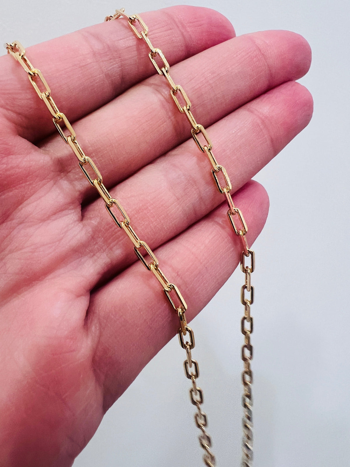 18KT Gold Filled Necklaces, Gold Filled Paperclip Necklace | 2mm Chain | 16–24 Inch by HAUS OF MONOGRAM