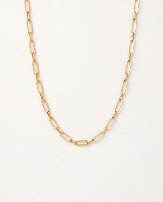 18KT Gold Filled Necklaces, Gold Filled Paperclip Necklace | 4mm Links 14–16 Inches by HAUS OF MONOGRAM