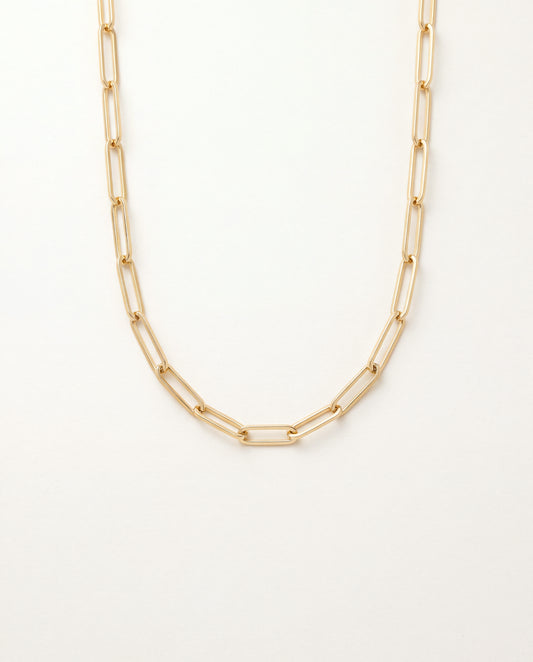 18KT Gold Filled Necklaces, Gold Filled Paperclip Necklace | 5mm Chain | 16–20" by HAUS OF MONOGRAM