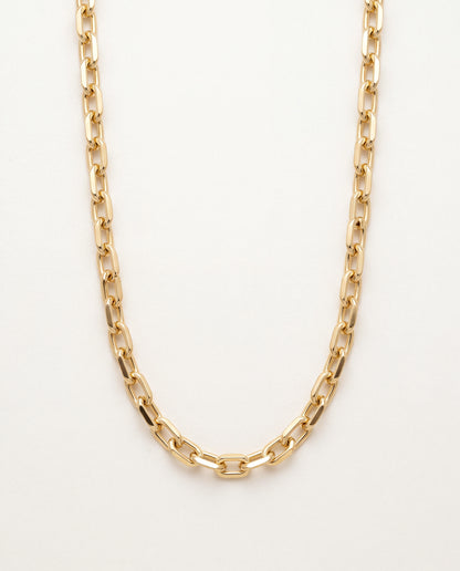 18KT Gold Filled Necklaces, Gold Filled Paperclip Necklace | 6mm Chain | 14–24 Inch by HAUS OF MONOGRAM
