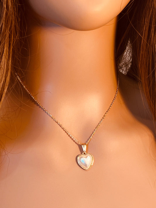 18KT Gold Filled Necklaces, Gold Filled Pearl Heart Necklace | Romantic Everyday Elegance by HAUS OF MONOGRAM