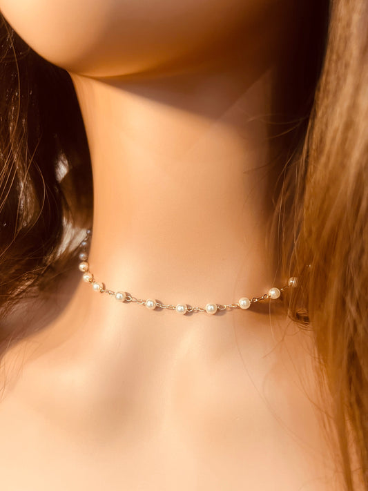 18KT Gold Filled Necklaces, Gold Filled Pearl Necklace | Bracelet Set | Buy As Pair by HAUS OF MONOGRAM