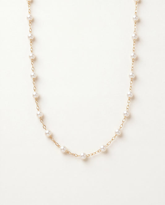 18KT Gold Filled Necklaces, Gold Filled Pearl Necklace | Bracelet Set | Buy As Pair by HAUS OF MONOGRAM