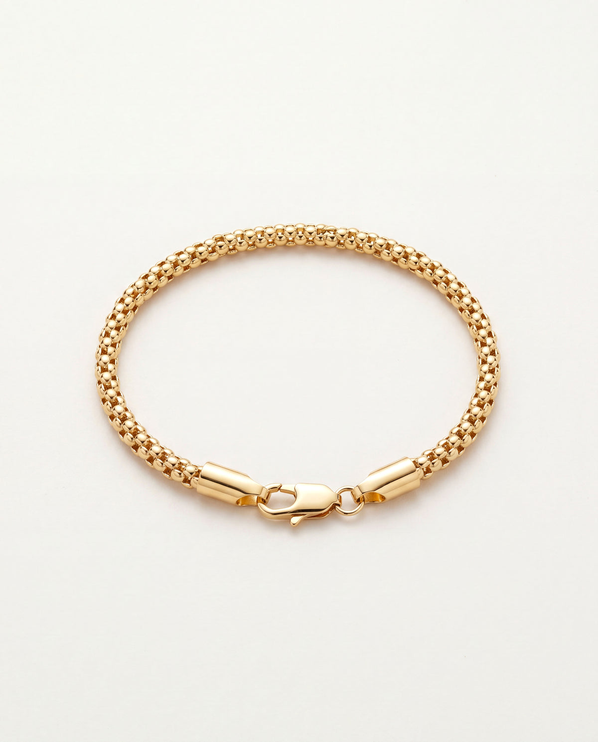 18KT Gold Filled Bracelets, Gold Filled Popcorn Bracelet | 4mm Bold Chain | 7" or 7.5" Fit by HAUS OF MONOGRAM