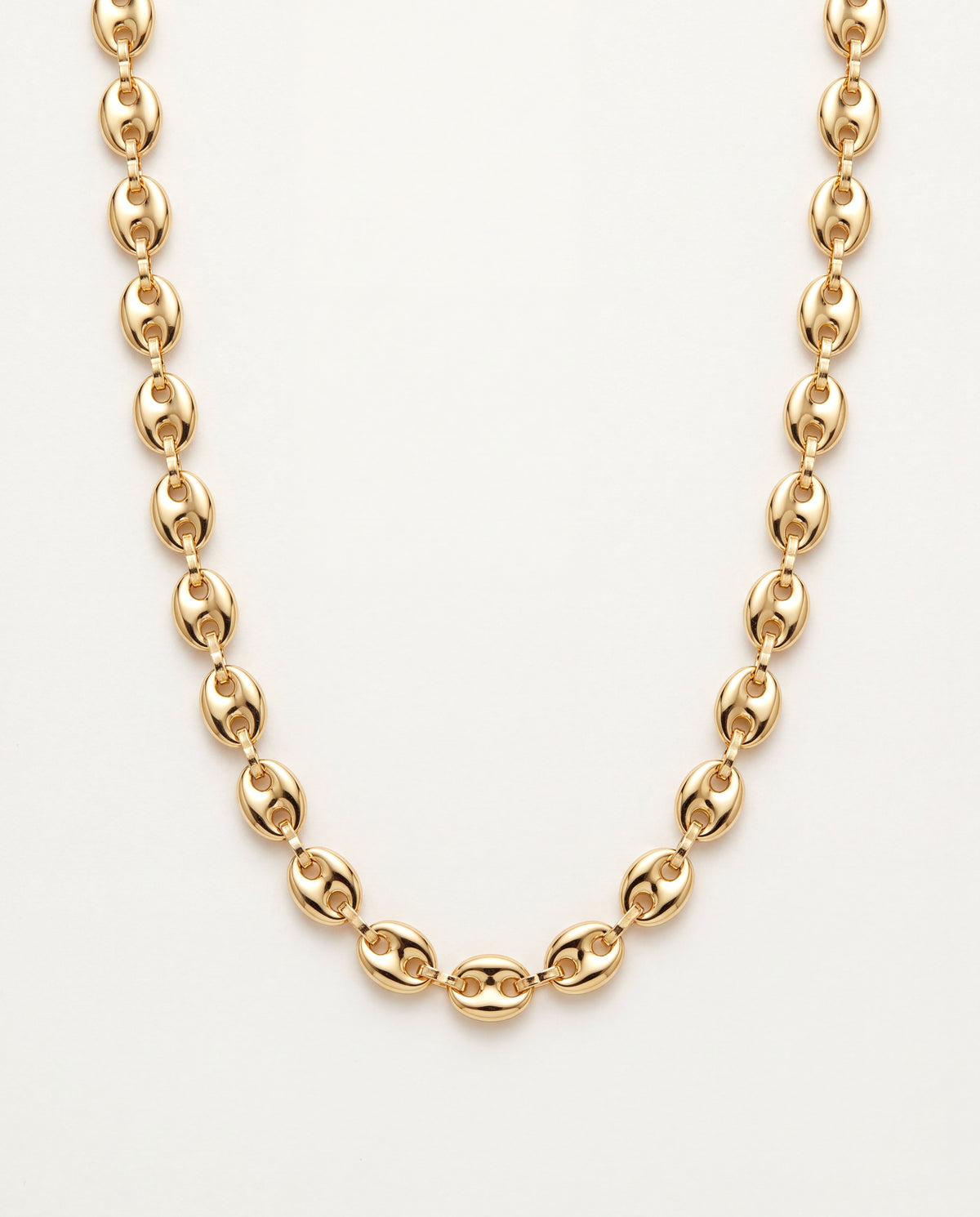 18KT Gold Filled Necklaces, Gold Filled Puff Chain Necklace | 8mm Wide 18–30 Inches by HAUS OF MONOGRAM
