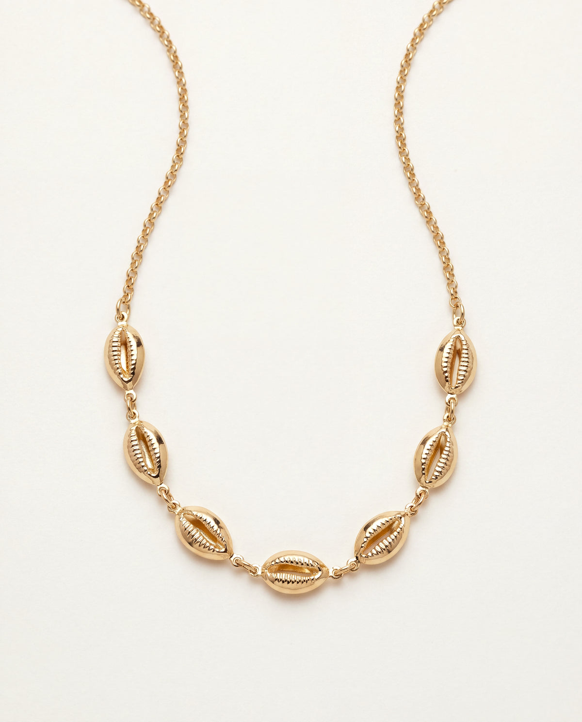 18KT Gold Filled Necklaces, Gold Filled Puka Shell Choker | 19" Adjustable Necklace by HAUS OF MONOGRAM