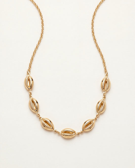 18KT Gold Filled Necklaces, Gold Filled Puka Shell Choker | 19" Adjustable Necklace by HAUS OF MONOGRAM