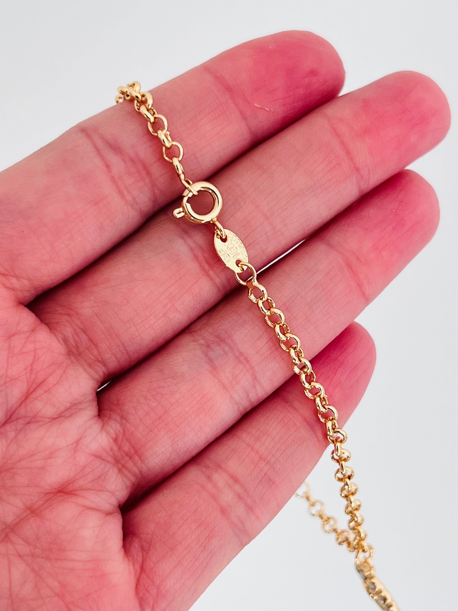 18KT Gold Filled Bracelets, Gold Filled Religious Charm Bracelet | 2mm Faith Icons by HAUS OF MONOGRAM