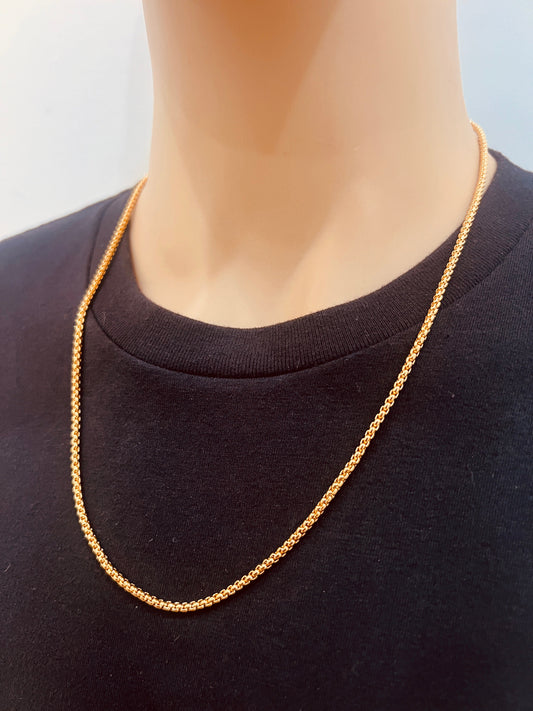 18KT Gold Filled Necklaces, Gold Filled Rolo Chain | 2mm Width | 24 Inch Necklace by HAUS OF MONOGRAM