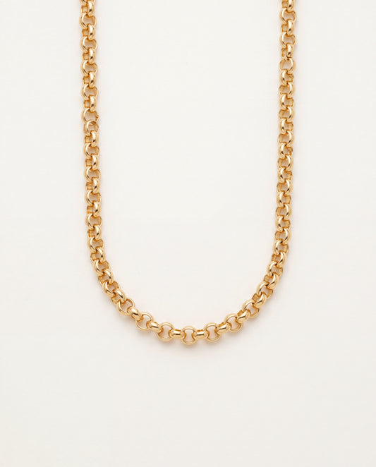 18KT Gold Filled Necklaces, Gold Filled Rolo Necklace | 5mm Bolt Clasp | 16–20 Inch by HAUS OF MONOGRAM
