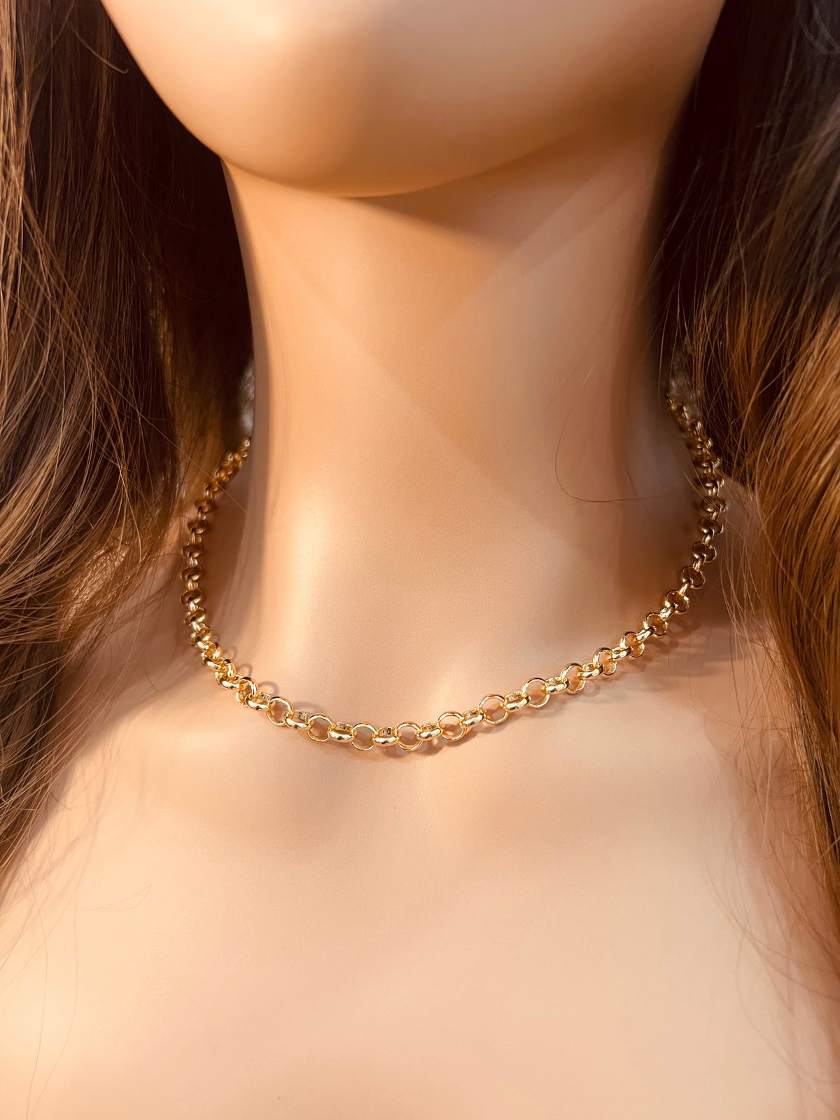 18KT Gold Filled Necklaces, Gold Filled Rolo Necklace | 5mm Bolt Clasp | 16–20 Inch by HAUS OF MONOGRAM
