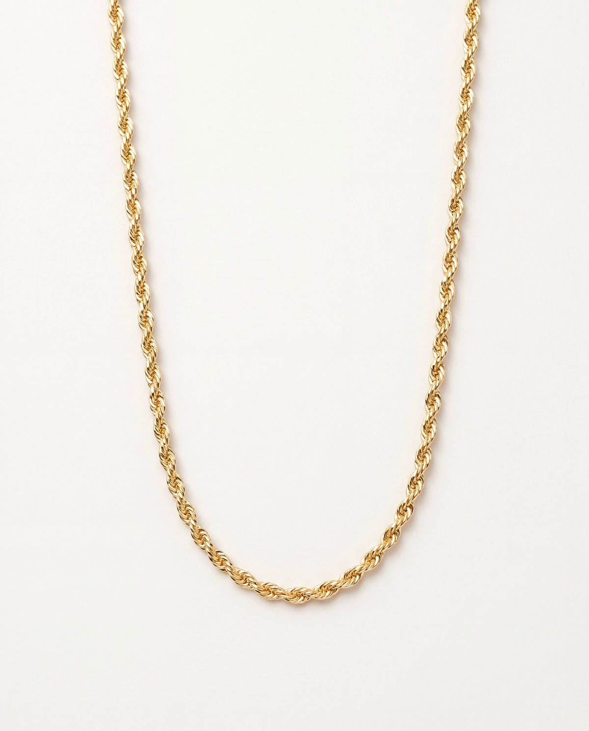 18KT Gold Filled Necklaces, Gold Filled Rope Necklace 2mm Chain | Men's & Women's Jewelry by HAUS OF MONOGRAM