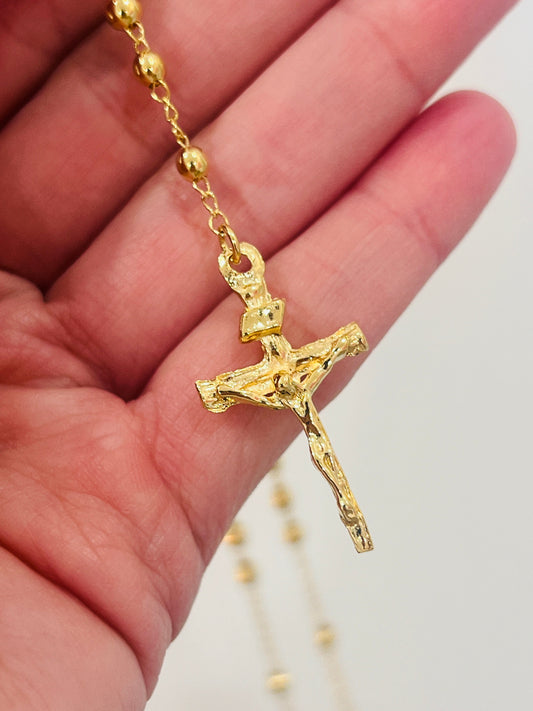 Gold Filled Rosary Necklace | Catholic Prayer Jewelry for Men & Women by HAUS OF MONOGRAM