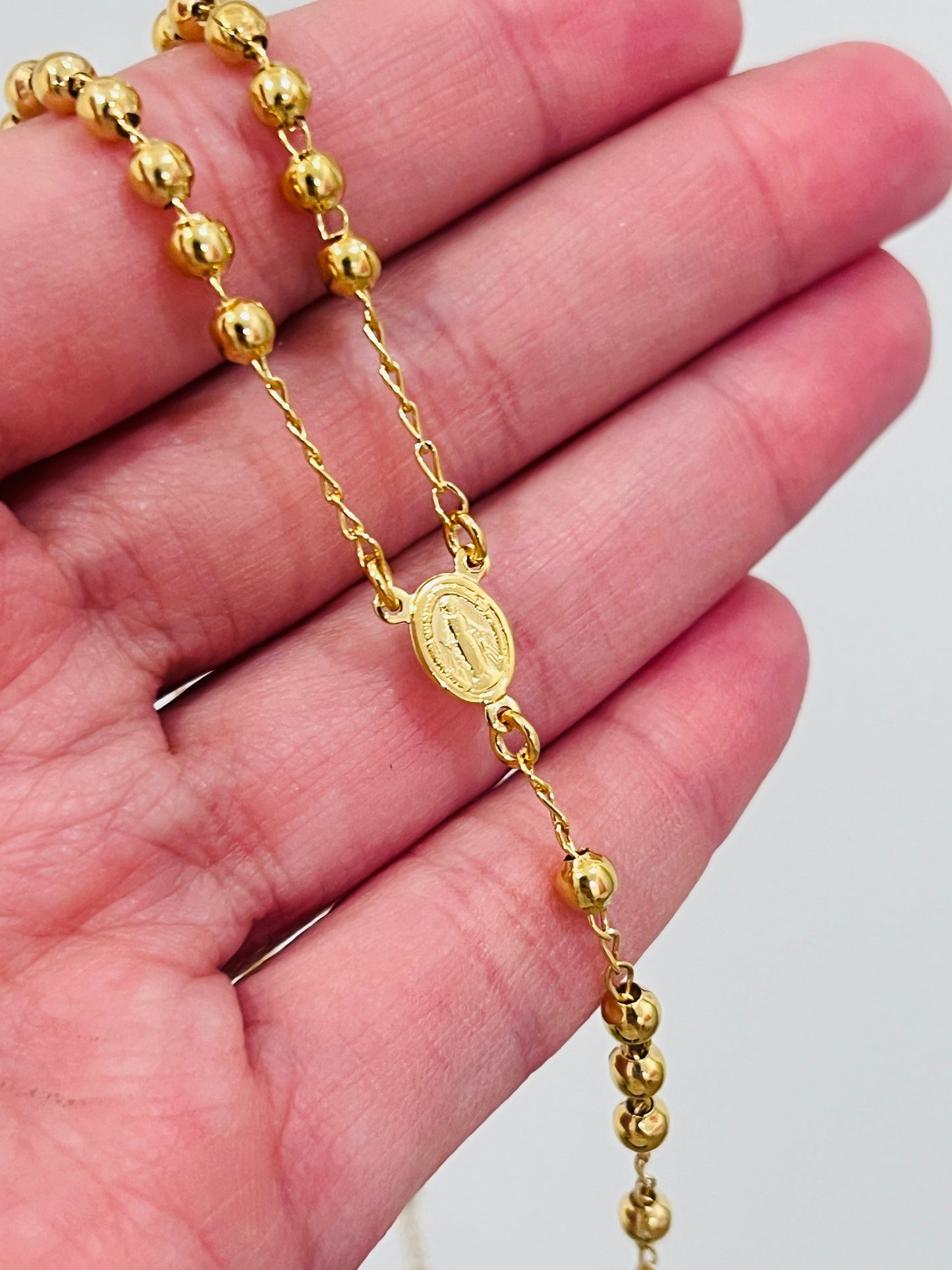 Gold Filled Rosary Necklace | Catholic Prayer Jewelry for Men & Women by HAUS OF MONOGRAM