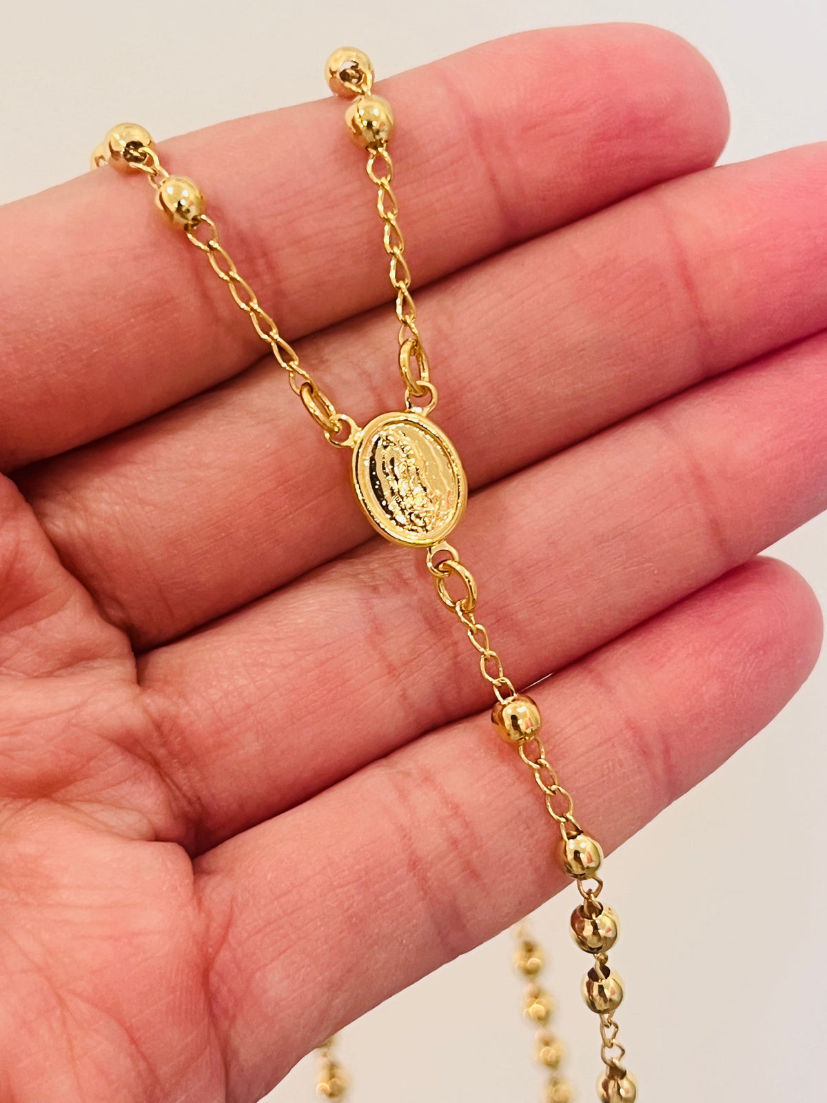 18KT Gold Filled Necklaces, Gold Filled Rosary Necklace | Catholic Prayer Jewelry for Men & Women by HAUS OF MONOGRAM