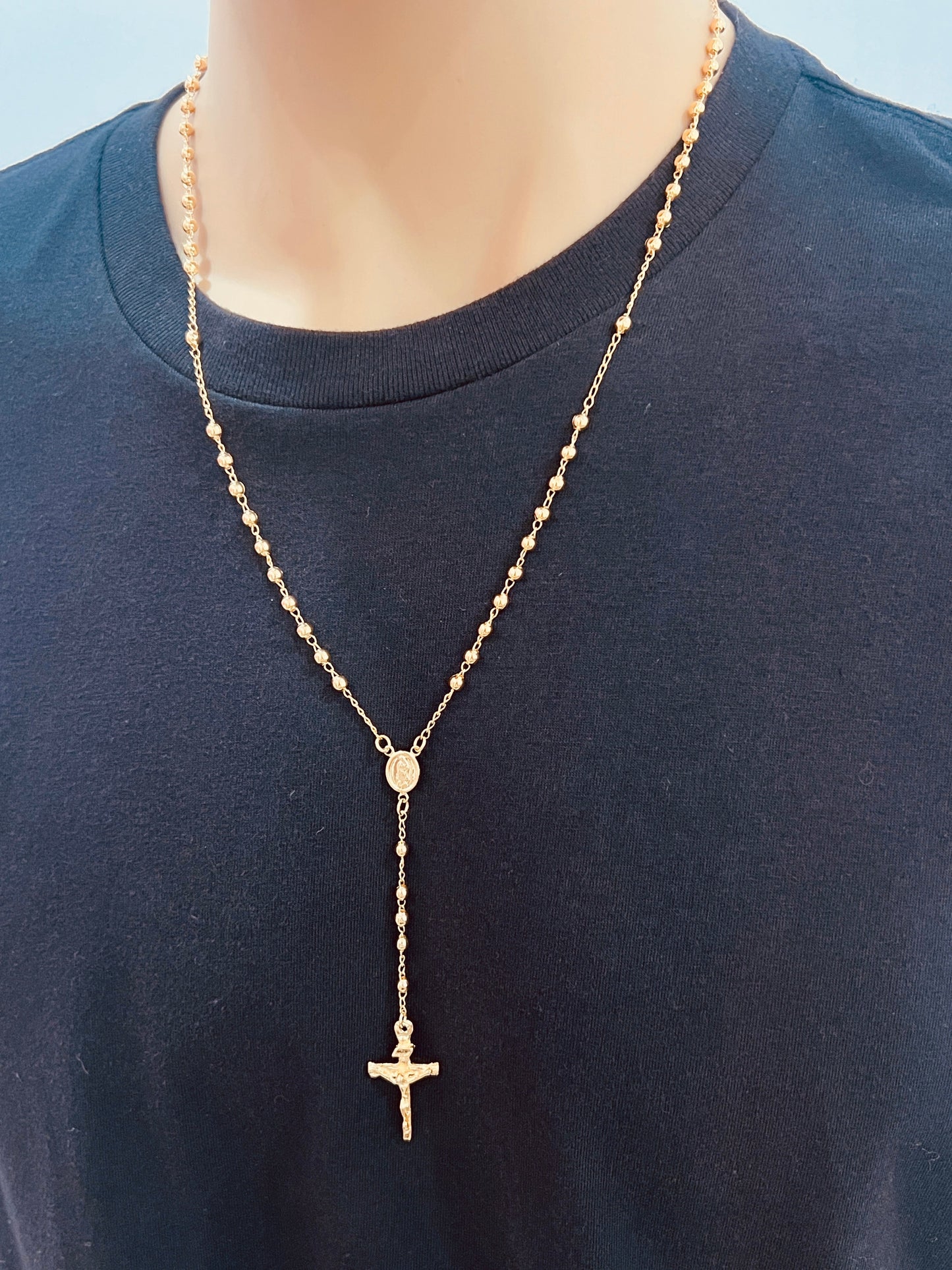 Gold Filled Rosary Necklace | Catholic Prayer Jewelry for Men & Women by HAUS OF MONOGRAM