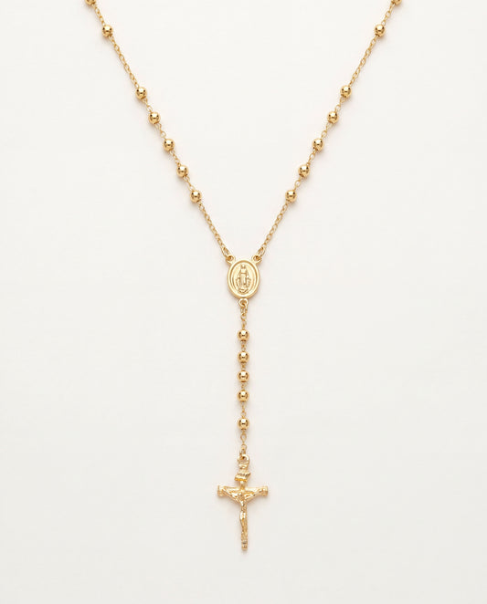 18KT Gold Filled Necklaces, Gold Filled Rosary Necklace | Catholic Prayer Jewelry for Men & Women by HAUS OF MONOGRAM