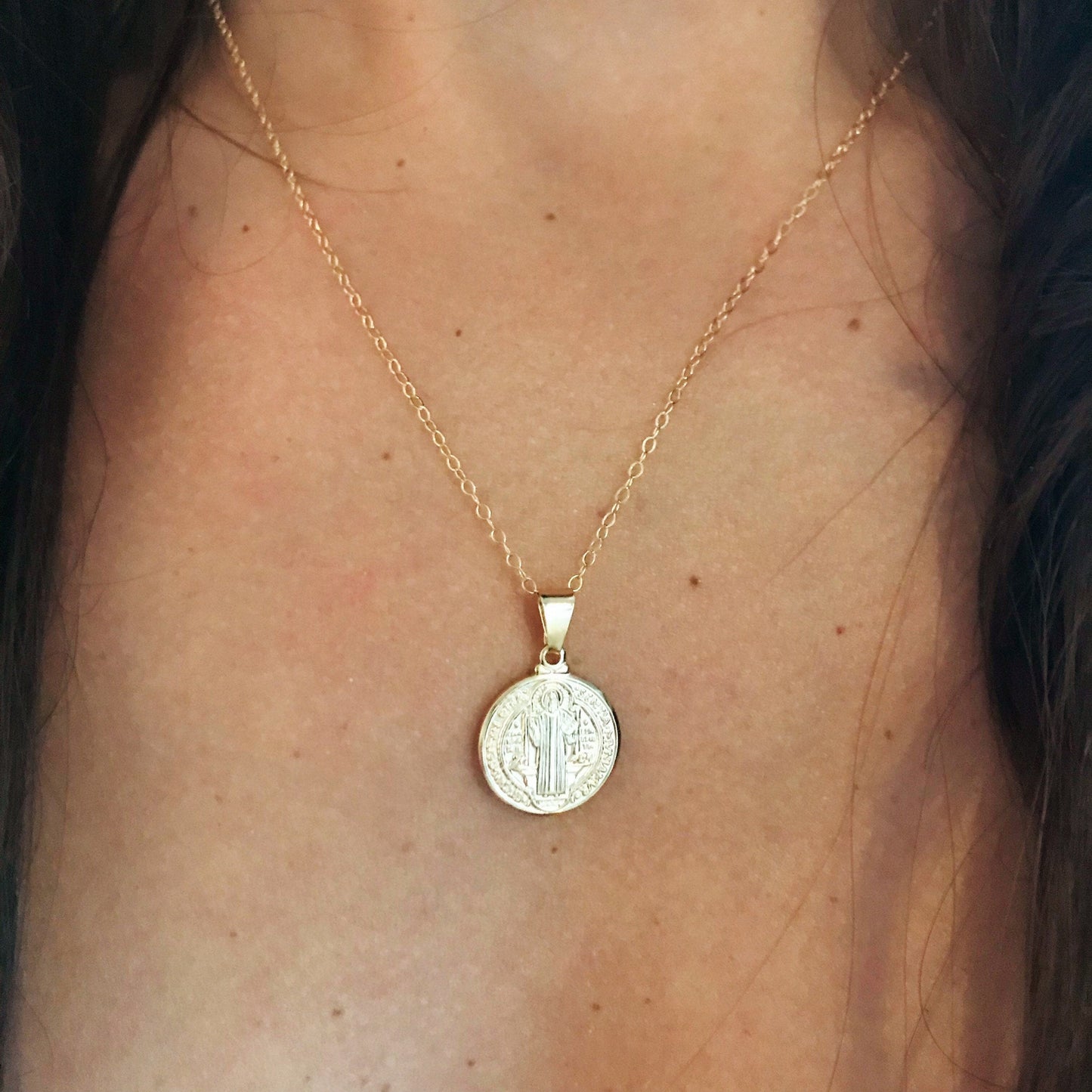 Gold Filled Saint Benedict Necklace | Spiritual Protection by HAUS OF MONOGRAM
