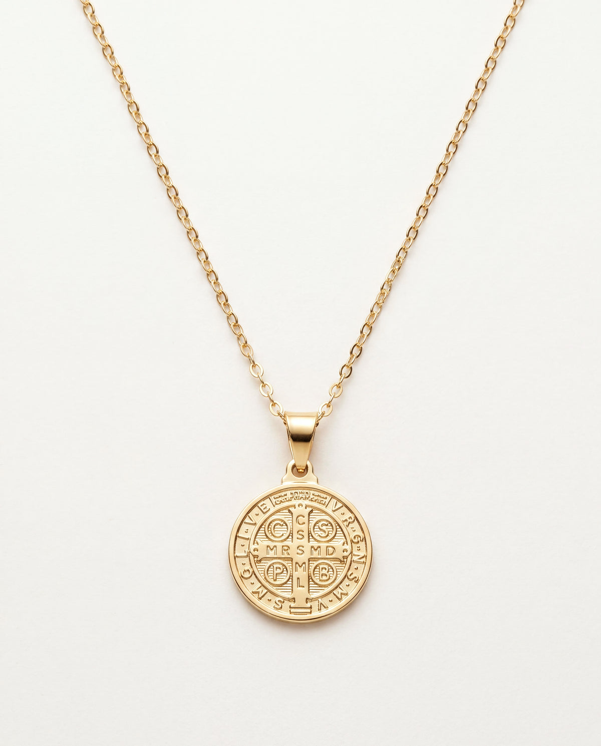 18KT Gold Filled Necklaces, Gold Filled Saint Benedict Necklace | Spiritual Protection by HAUS OF MONOGRAM