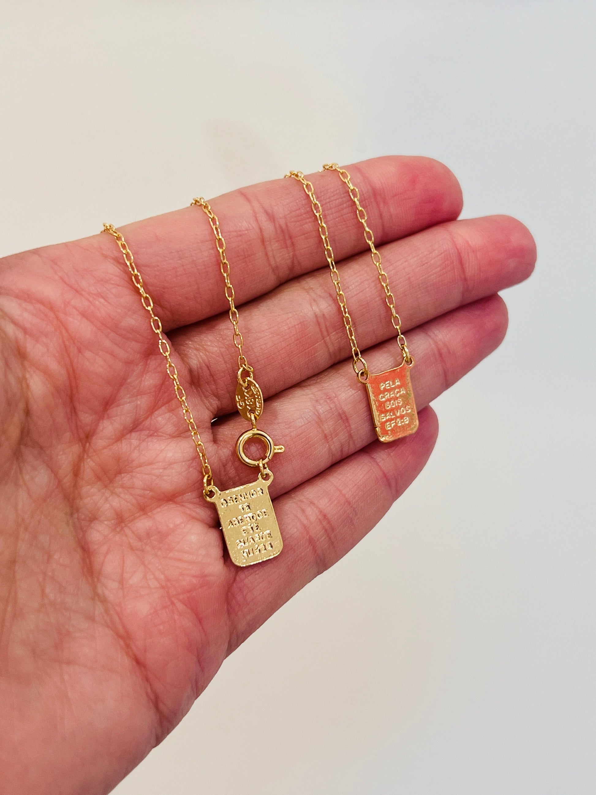 Gold Filled Scapulary Necklace | Classic 25" Faith-Inspired Layer by HAUS OF MONOGRAM - Necklaces, , HOM-1-3311