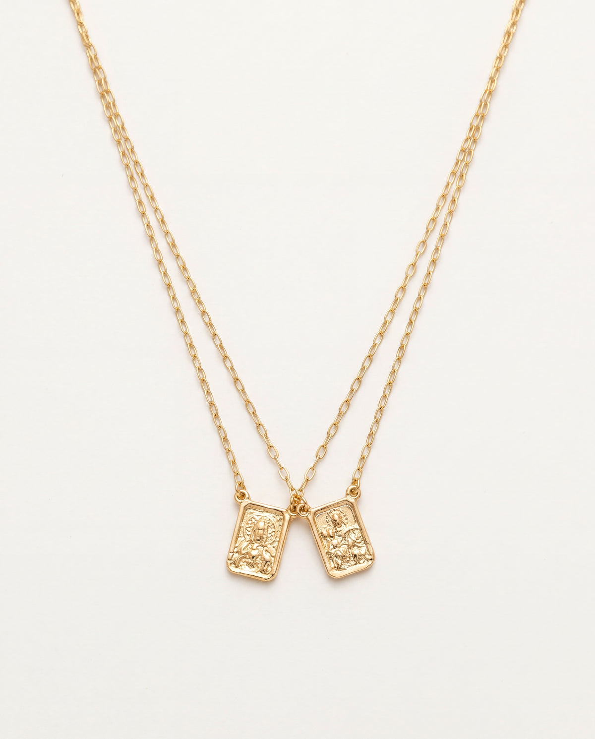 18KT Gold Filled Necklaces, Gold Filled Scapulary Necklace | Classic 25" Faith-Inspired Layer by HAUS OF MONOGRAM