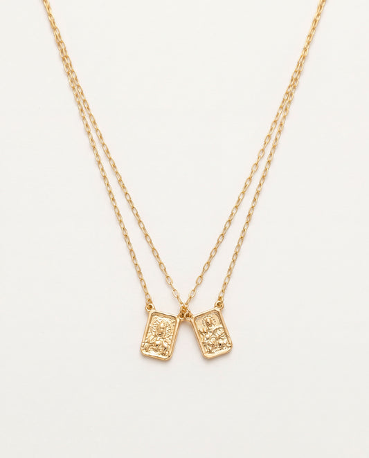 18KT Gold Filled Necklaces, Gold Filled Scapulary Necklace | Classic 25" Faith-Inspired Layer by HAUS OF MONOGRAM