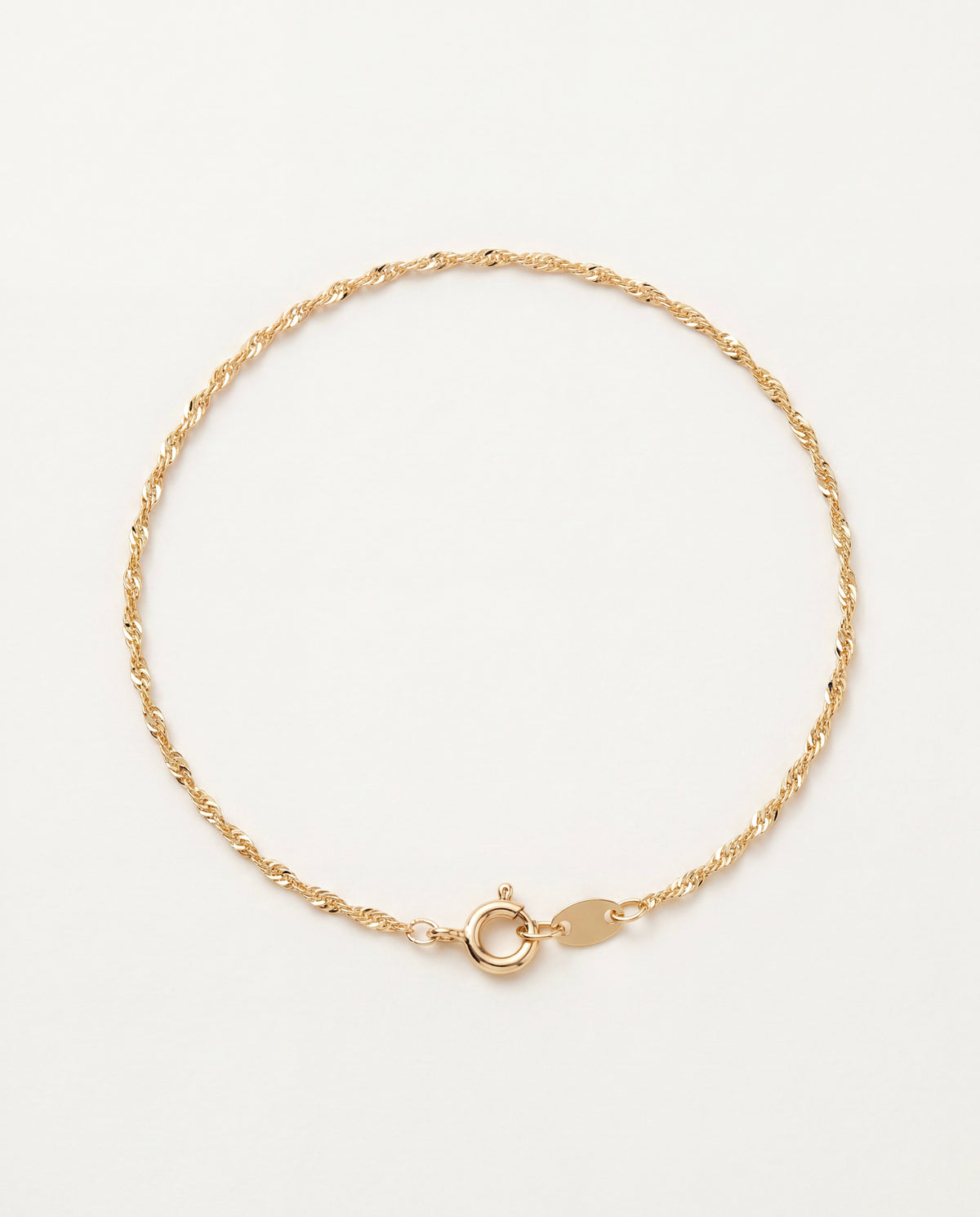 18KT Gold Filled Bracelets, Gold Filled Singapore Bracelet | 1mm Twist | 6.5" or 7" by HAUS OF MONOGRAM