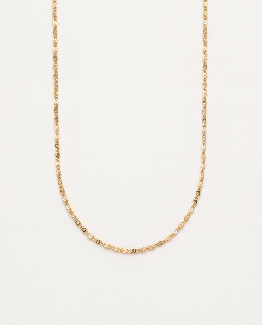 18KT Gold Filled Necklaces, Gold Filled Snail Chain Necklace | 1mm Waterproof Shine by HAUS OF MONOGRAM