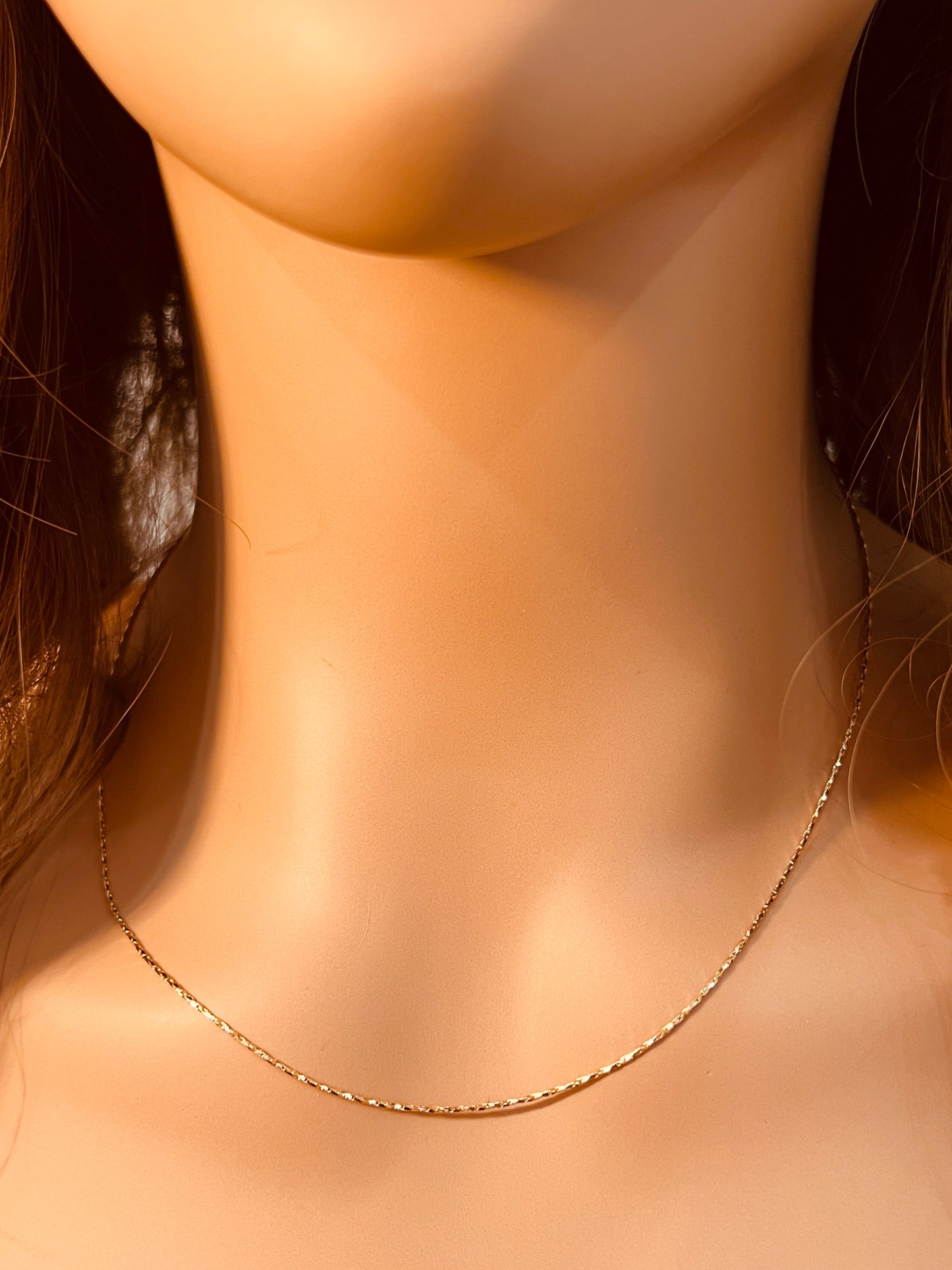 18KT Gold Filled Necklaces, Gold Filled Snake Necklace | 0.8mm Twist Chain | 16" 18" Length by HAUS OF MONOGRAM