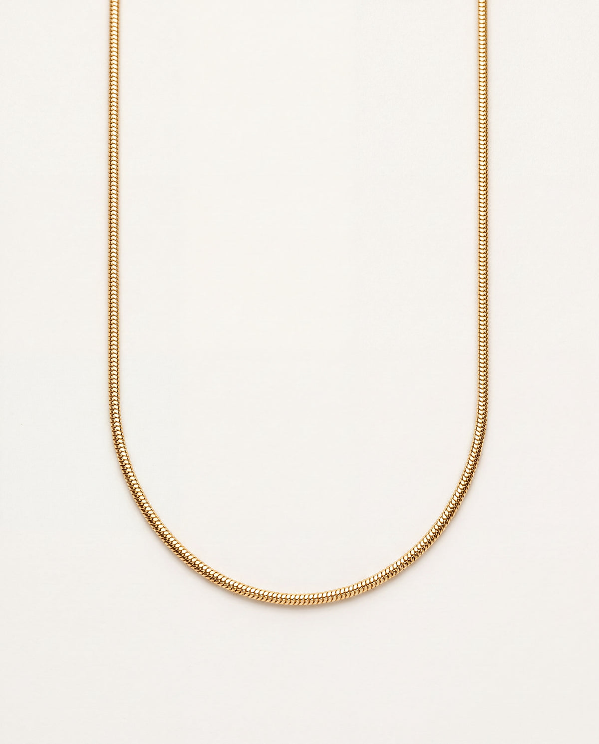 18KT Gold Filled Necklaces, Gold Filled Snake Necklace | 1mm Chain | 16–24 Inch by HAUS OF MONOGRAM