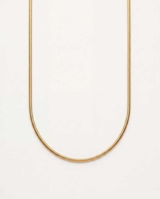18KT Gold Filled Necklaces, Gold Filled Snake Necklace | 1mm Chain | 16–24 Inch by HAUS OF MONOGRAM