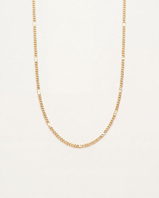 18KT Gold Filled Necklaces, Gold Filled Specialty Curb Chain | Ultra Fine 0.8mm Necklace by HAUS OF MONOGRAM