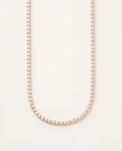 18KT Gold Filled Necklaces, Gold Filled CZ Tennis Choker| Layering Necklace by HAUS OF MONOGRAM