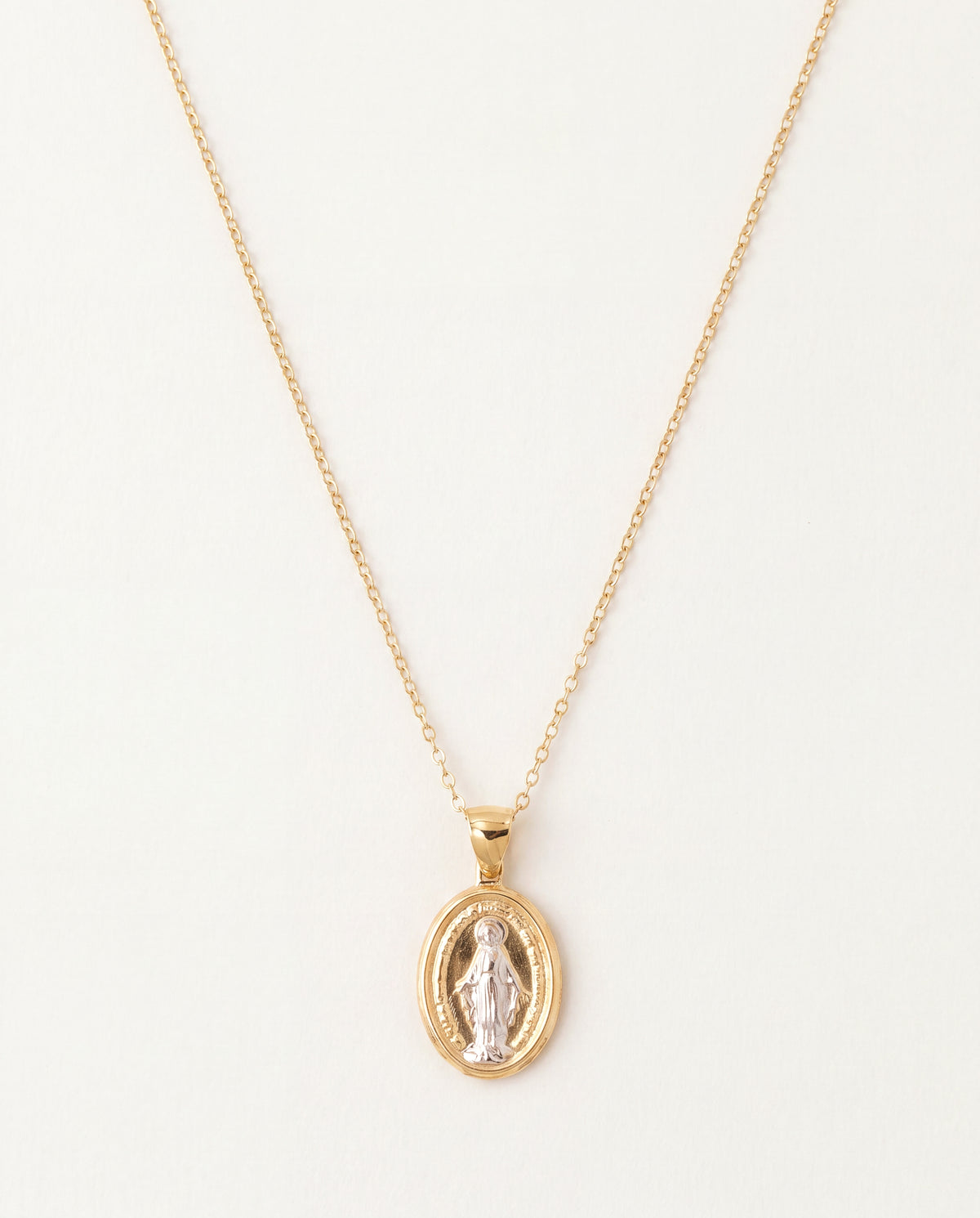 18KT Gold Filled Necklaces, Gold Filled Virgin Mary Necklace | Classic Faith Pendant by HAUS OF MONOGRAM