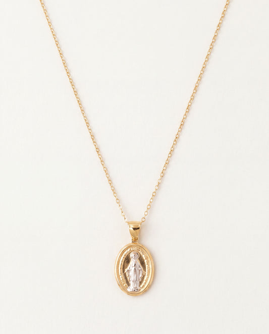 18KT Gold Filled Necklaces, Gold Filled Virgin Mary Necklace | Classic Faith Pendant by HAUS OF MONOGRAM