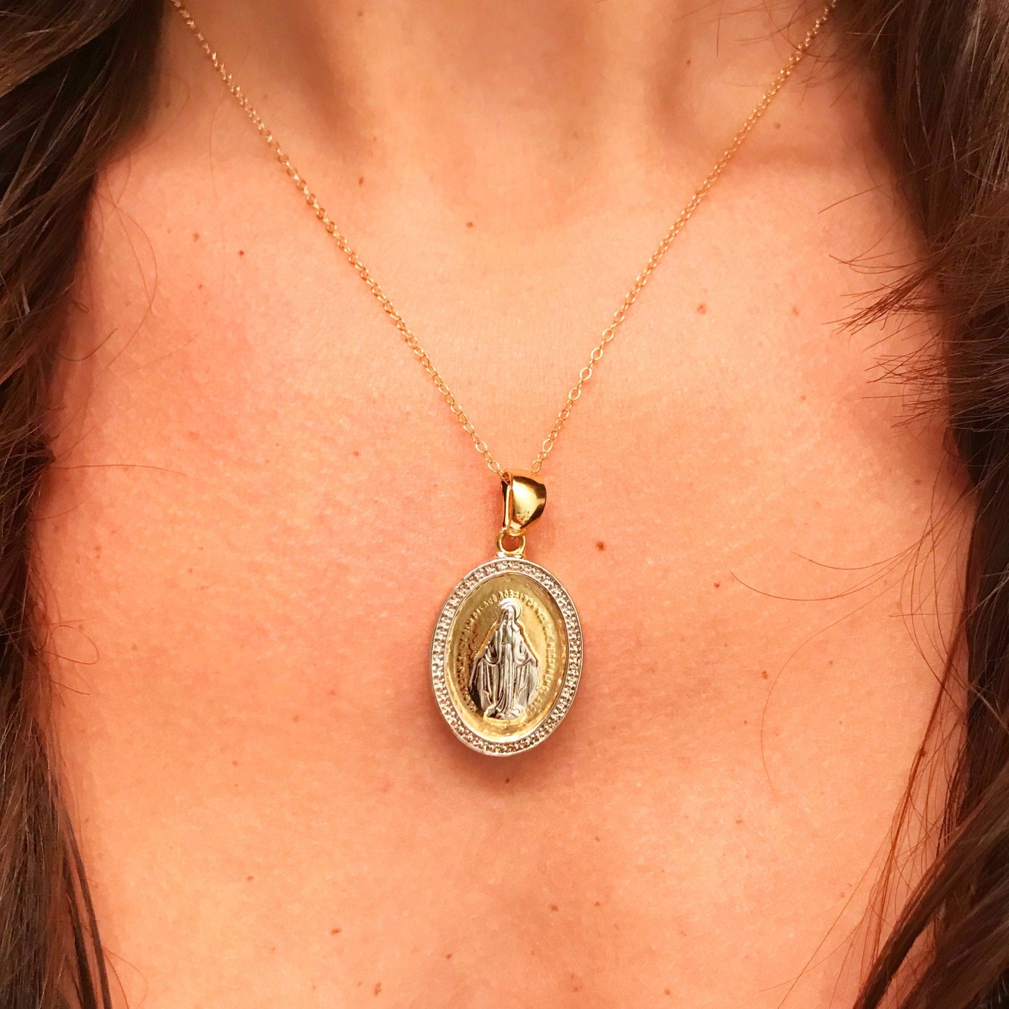 Gold Filled Virgin Mary Necklace | Faithful Elegance by HAUS OF MONOGRAM