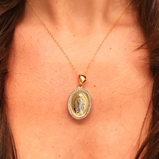 Gold Filled Virgin Mary Necklace | Faithful Elegance by HAUS OF MONOGRAM
