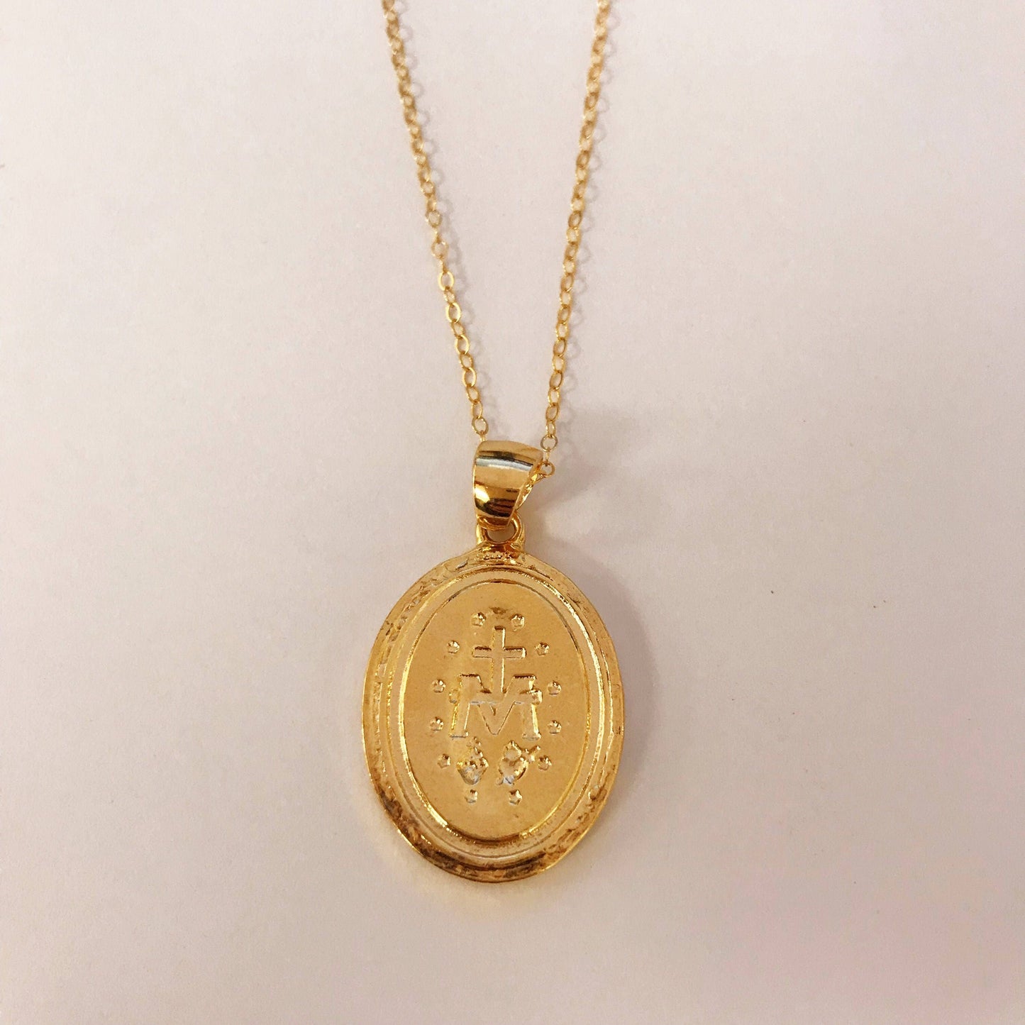 Gold Filled Virgin Mary Necklace | Faithful Elegance by HAUS OF MONOGRAM