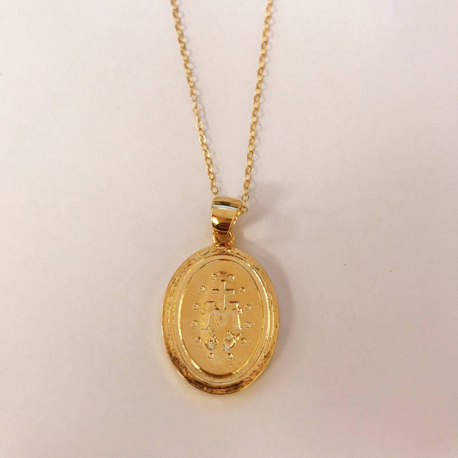 Gold Filled Virgin Mary Necklace | Faithful Elegance by HAUS OF MONOGRAM